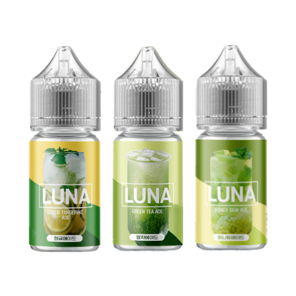 ★3+1★ [무니코틴] 루나에이드 3가지 맛 입호흡 액상 30ml